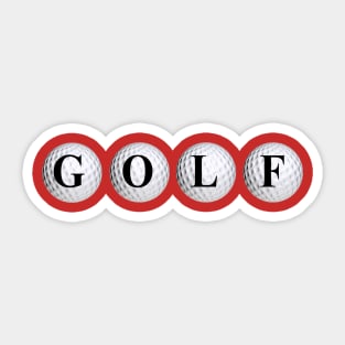 Golf Balls (small image) Sticker